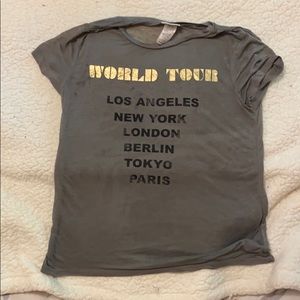 Rustic gray world tour T-shirt